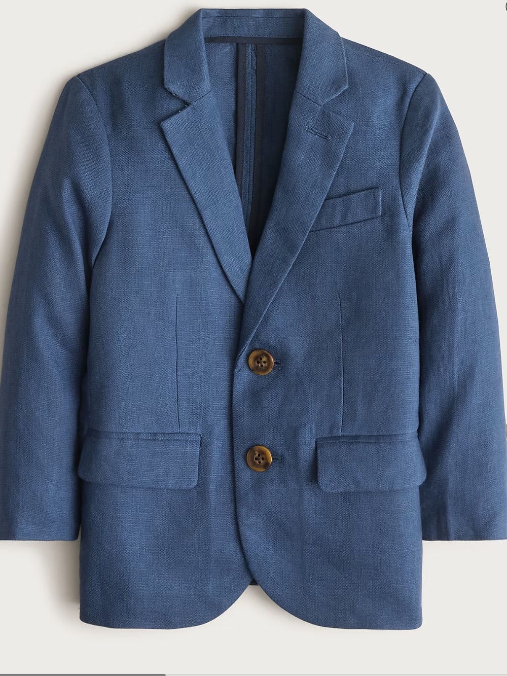 Crewcuts Boys' Ludlow Unstructured Suit Jacket in Linen Blend Blue Size 12 NWT